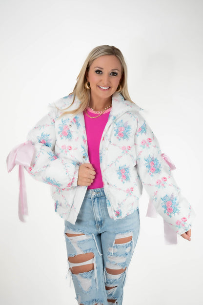 Floral Puffer Jacket