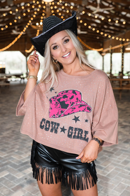 Cowgirl Rhinestone Graphic Tee