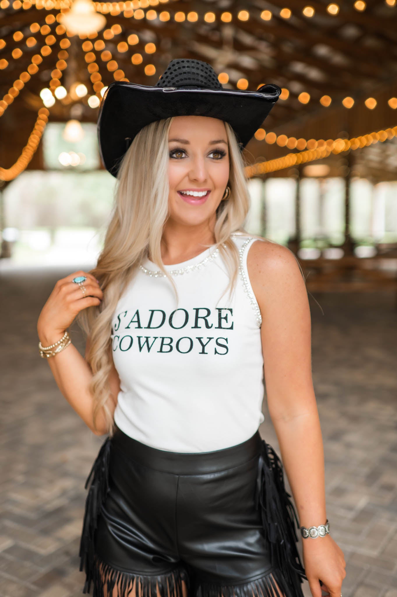 Rhinestone J’Adore Cowboys Top