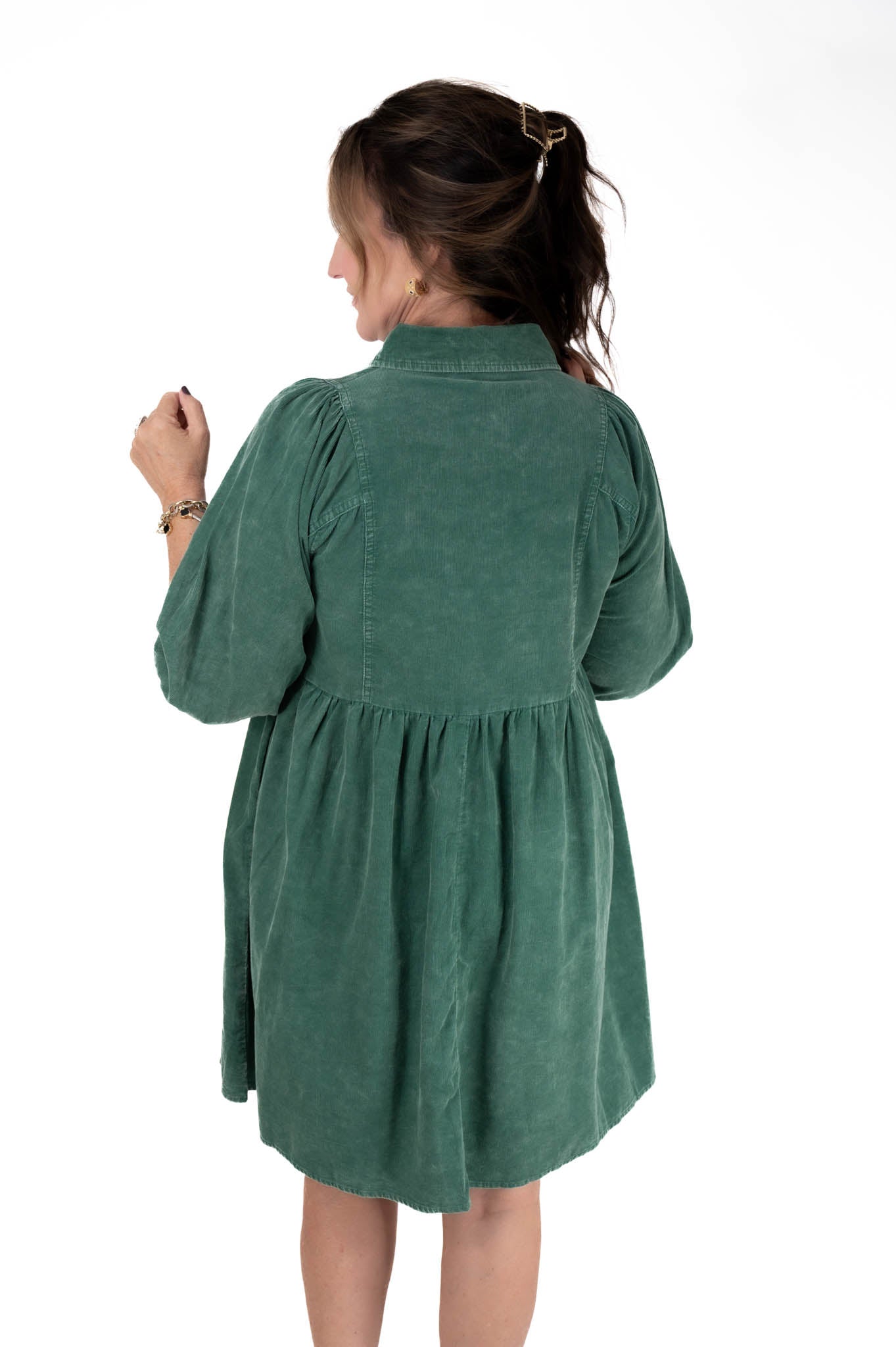 Green Corduroy Dress