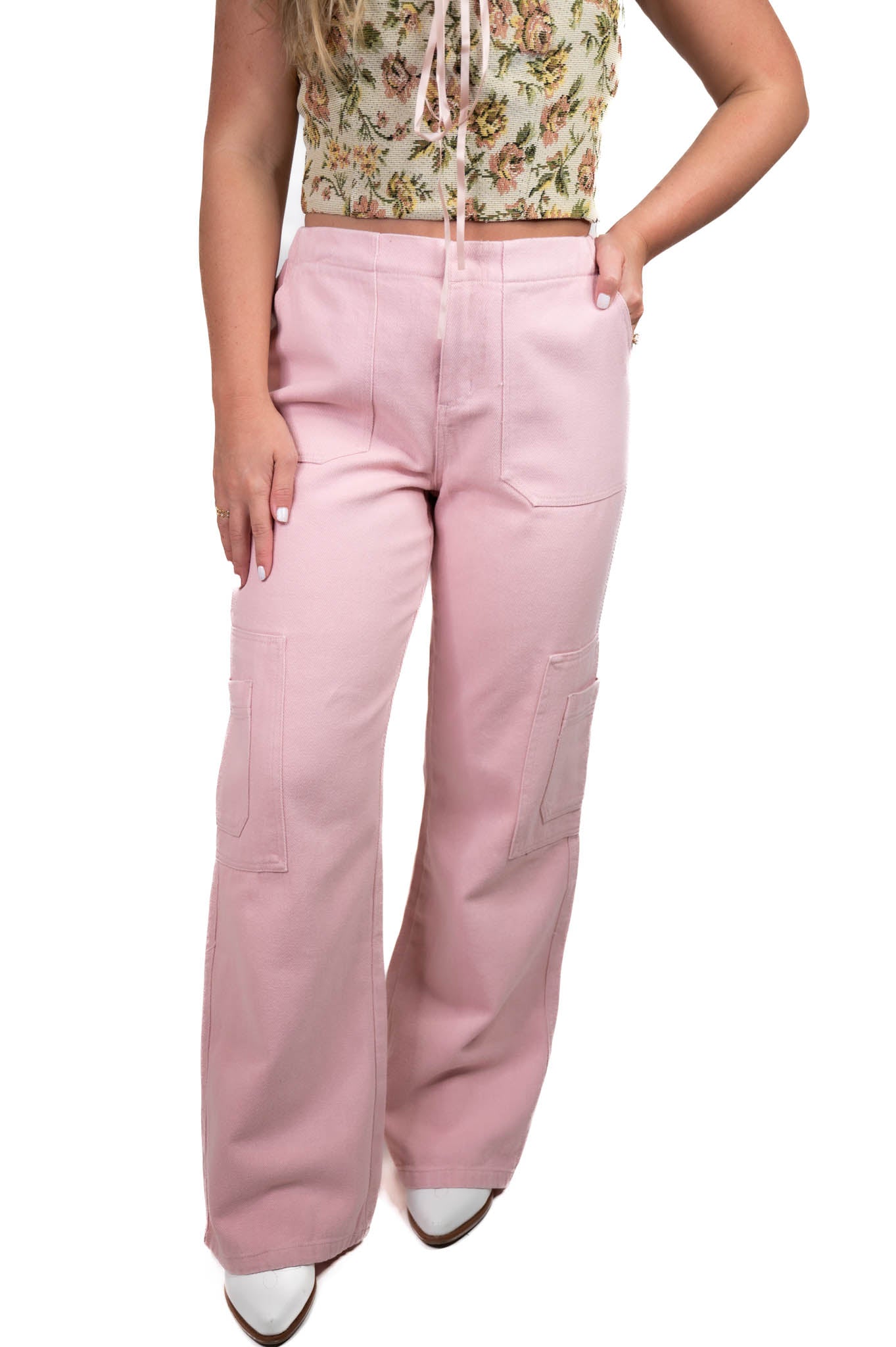 Dusty Pink Denim Pants