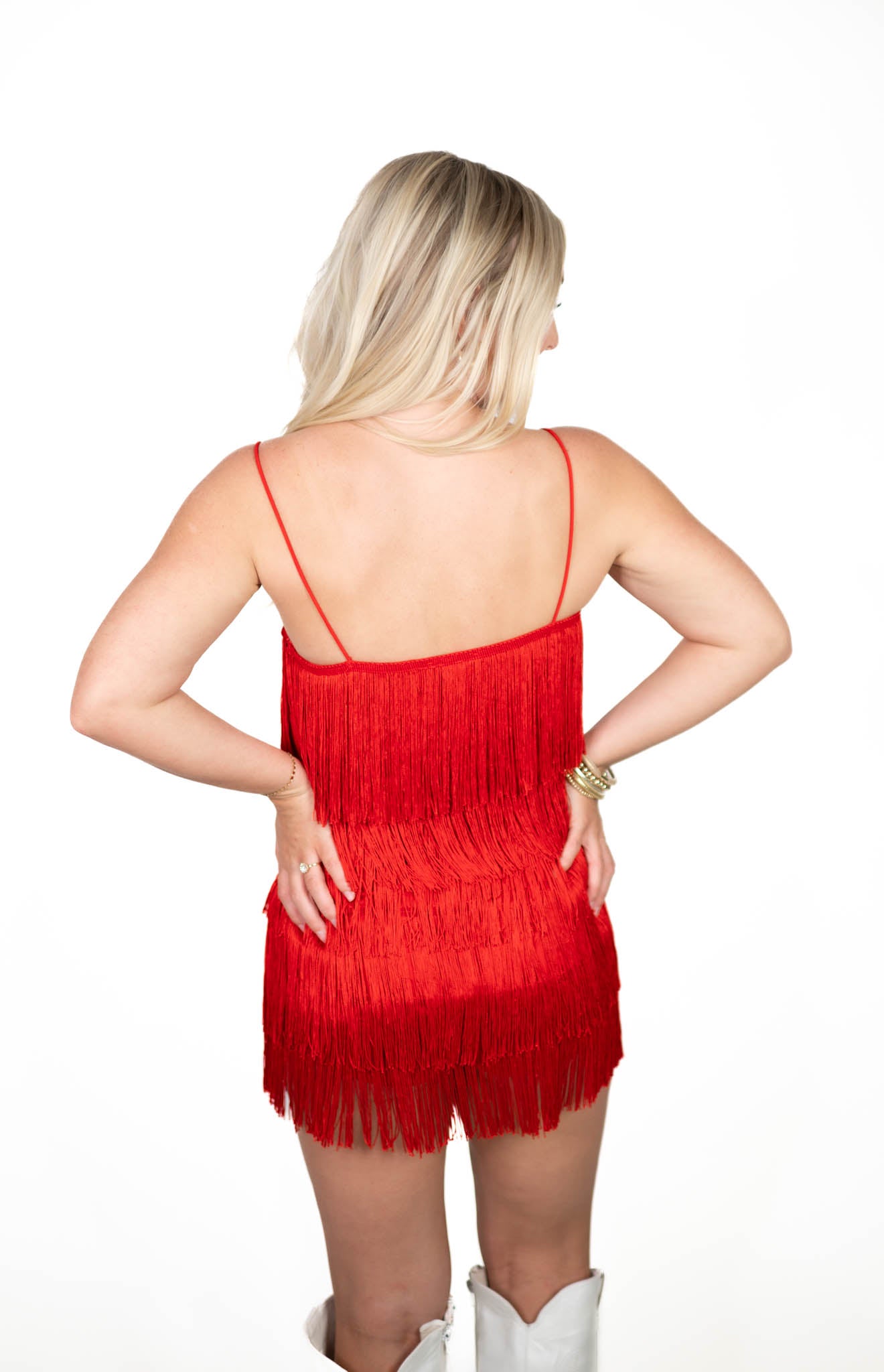 Red Fringe Romper