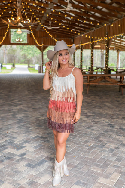 Take Me Away Fringe Dress