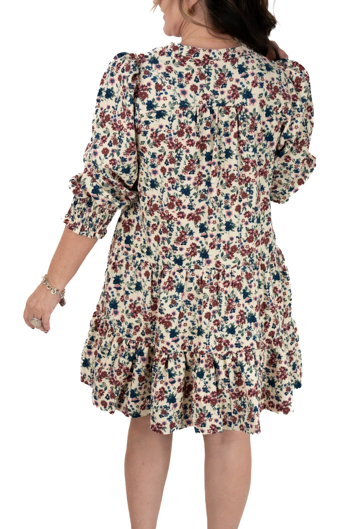 Floral Corduroy Dress