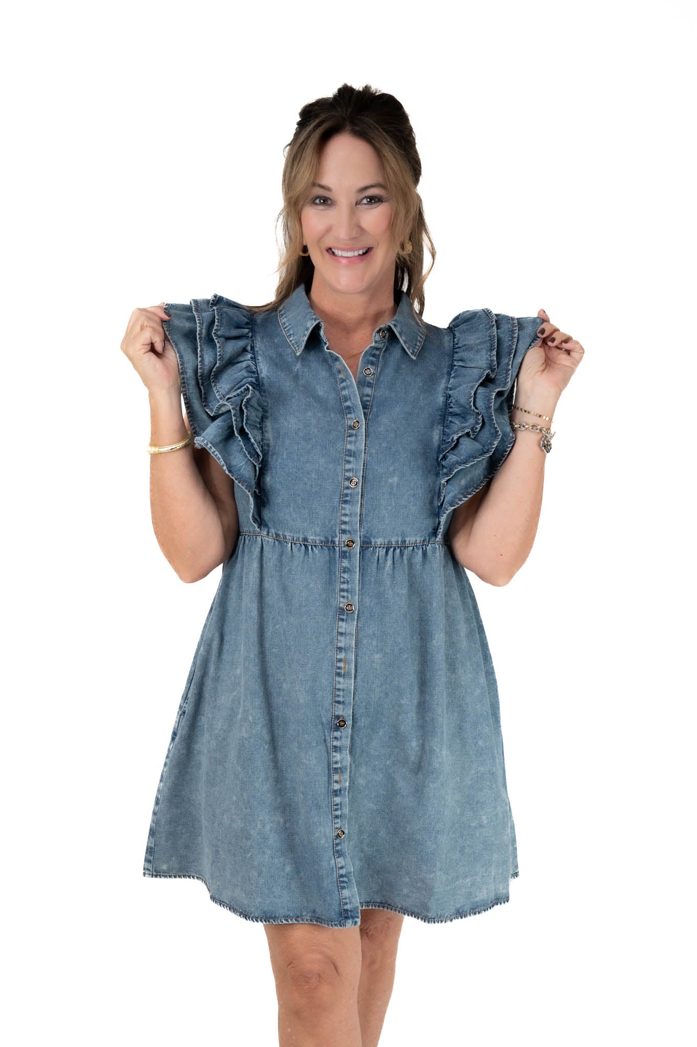 Denim Babydoll Dress