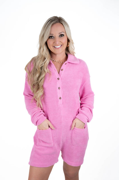 Pink Cozy Romper