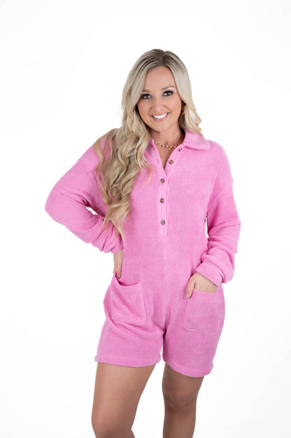 Pink Cozy Romper