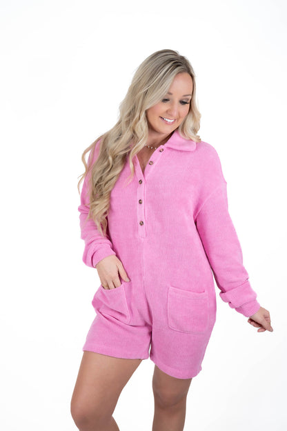 Pink Cozy Romper