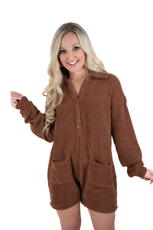 Chestnut Cozy Romper