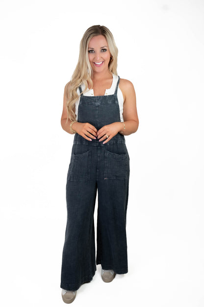 Stay Kind Denim Washed Jumpsuit