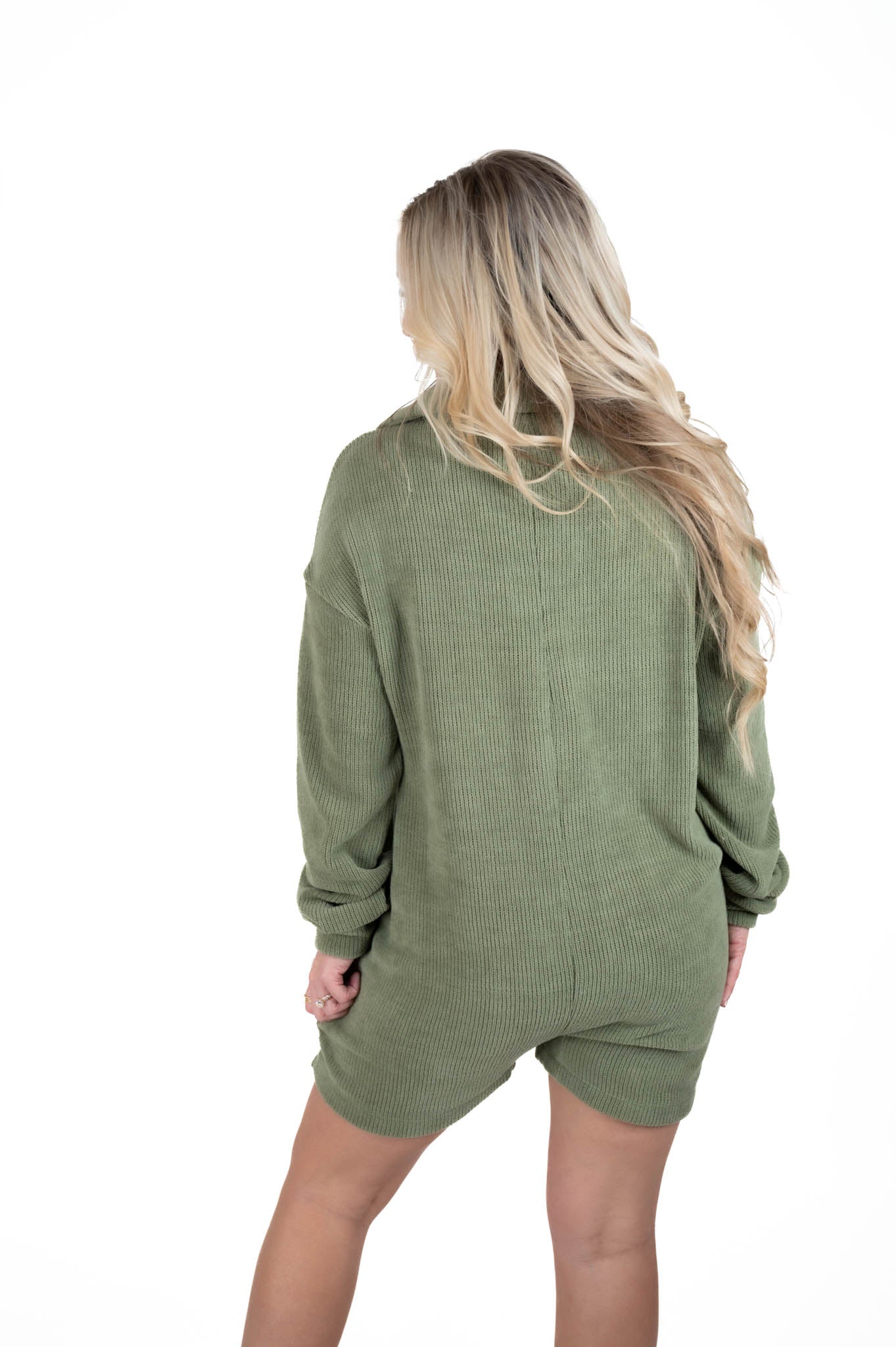 Olive Cozy Romper