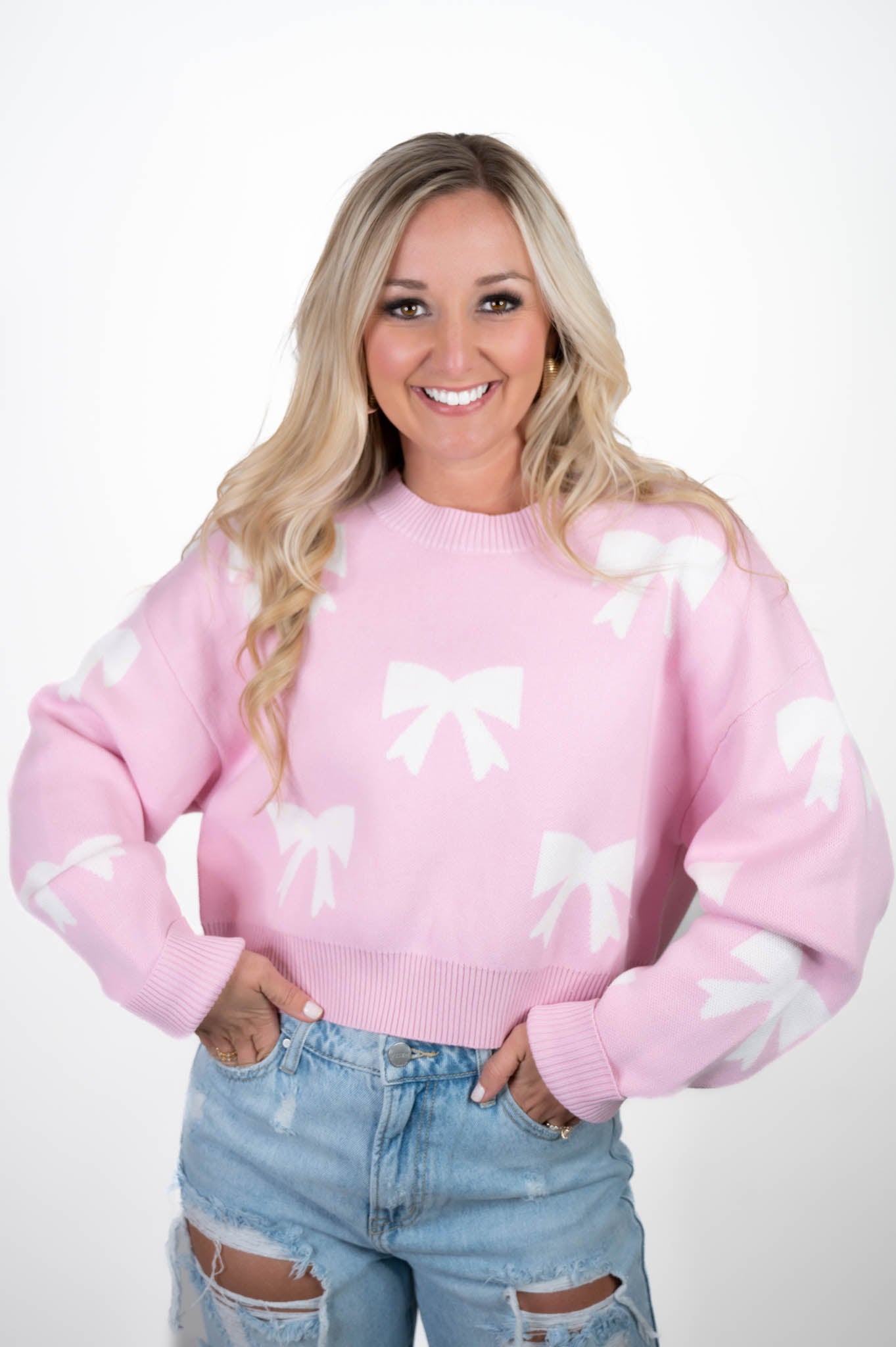 Pink Bow Sweater