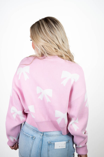 Pink Bow Sweater