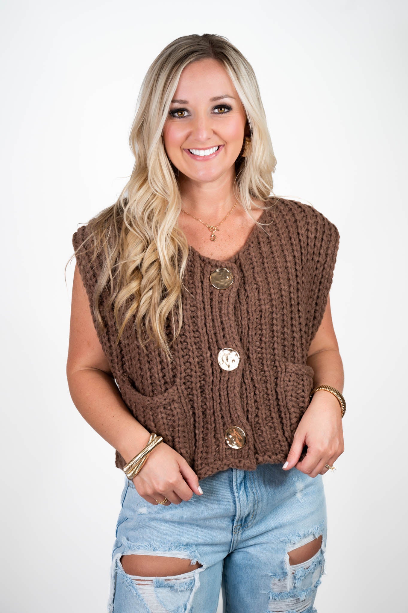 Trendy Knit Sweater Vest