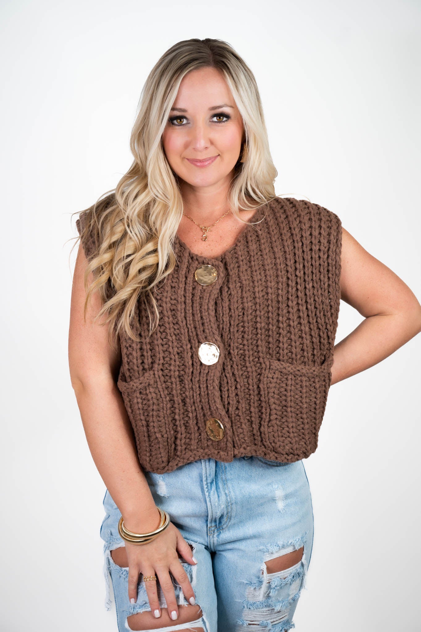 Trendy Knit Sweater Vest