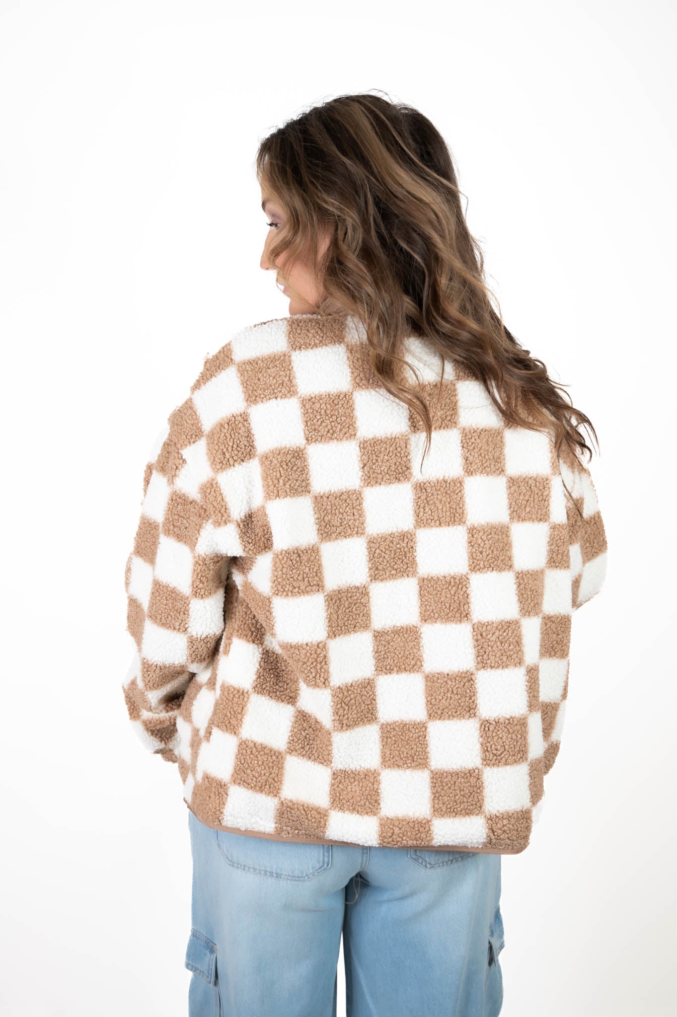 Taupe Checkered Shacket