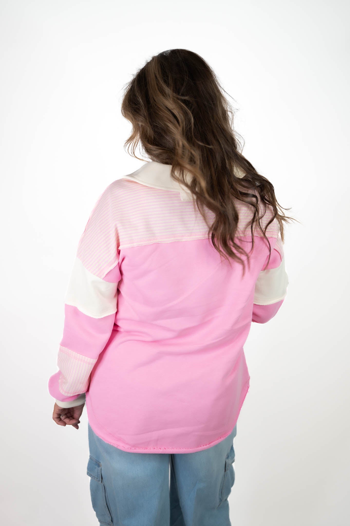 Pink Color Block Top