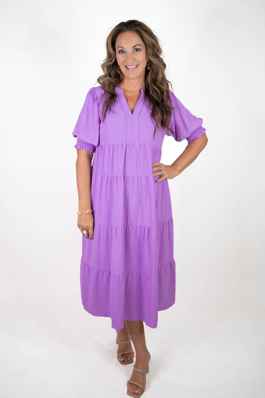 Lavender Midi Dress