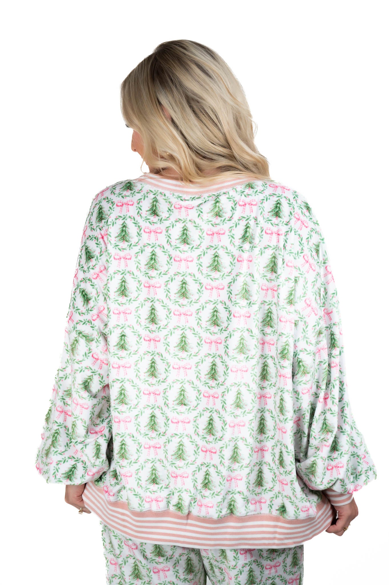 Christmas Tree/Bow Cozy Pajama Top