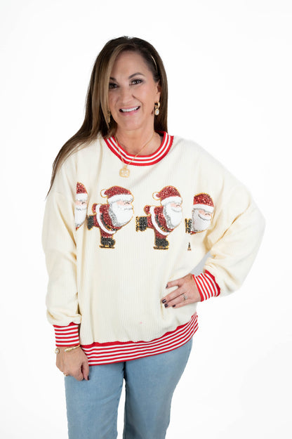 Christmas Snowman Embroidered Sweatshirt