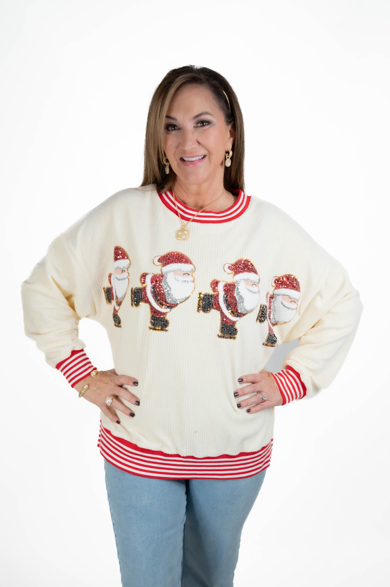 Christmas Snowman Embroidered Sweatshirt