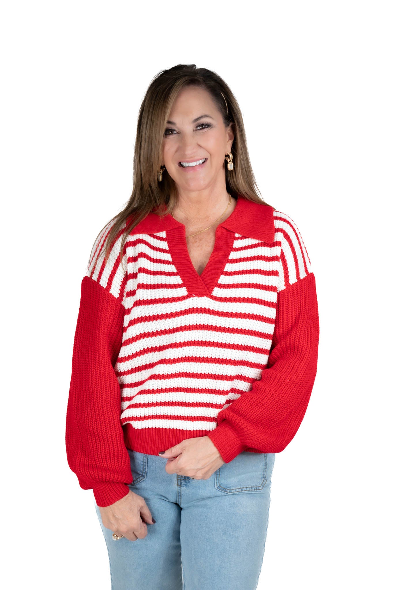 Red Striped Sweater