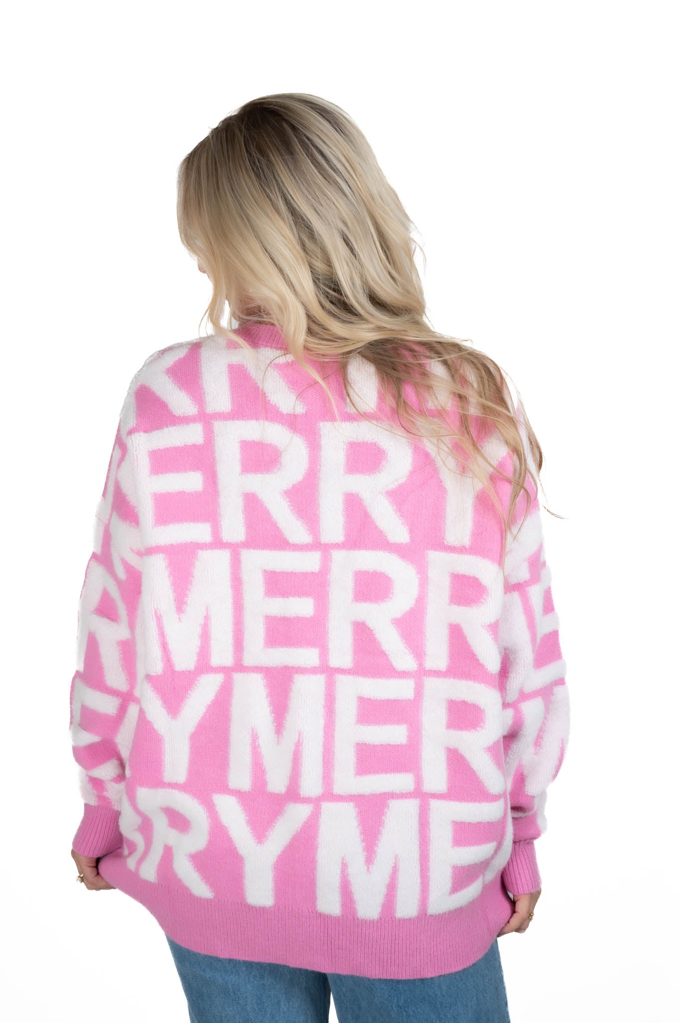 Pink Merry 3D Yarn Sweater