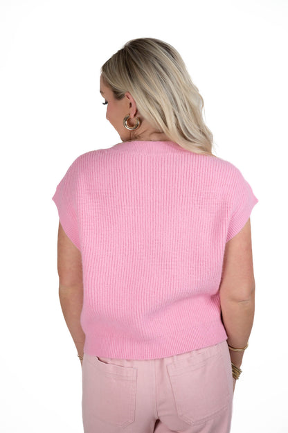 Pink Sequins Nutcracker Sweater Vest