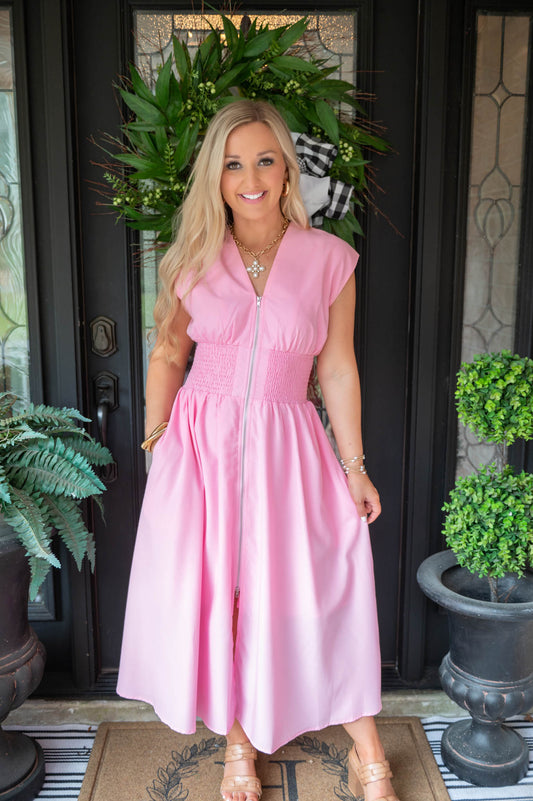 Pink Midi Dress