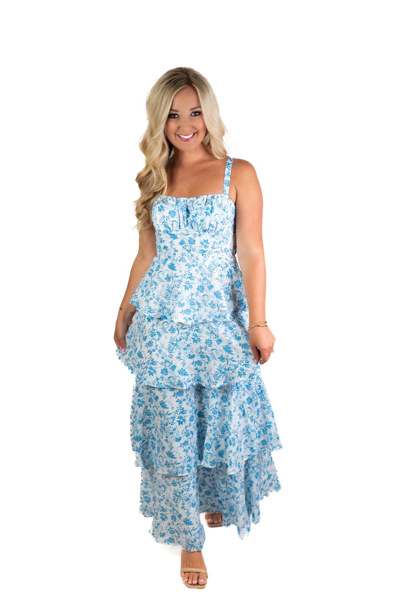 Flower Fields Floral Tiered Dress