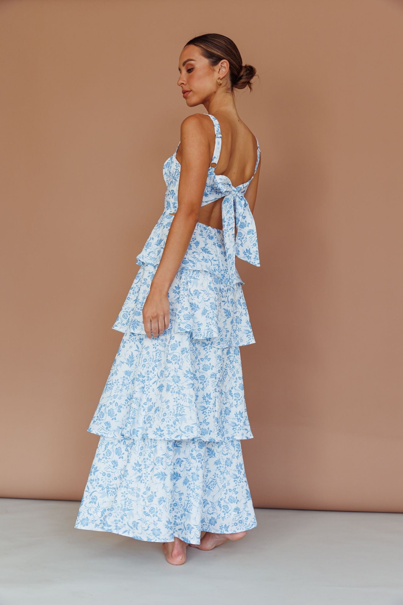 Flower Fields Floral Tiered Dress