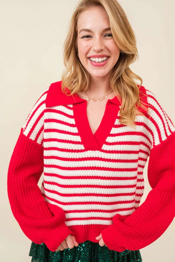 Red Striped Sweater