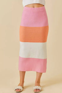 Beach Daze Color Block Skirt