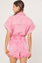 Backroads Riding Denim Distressed Romper