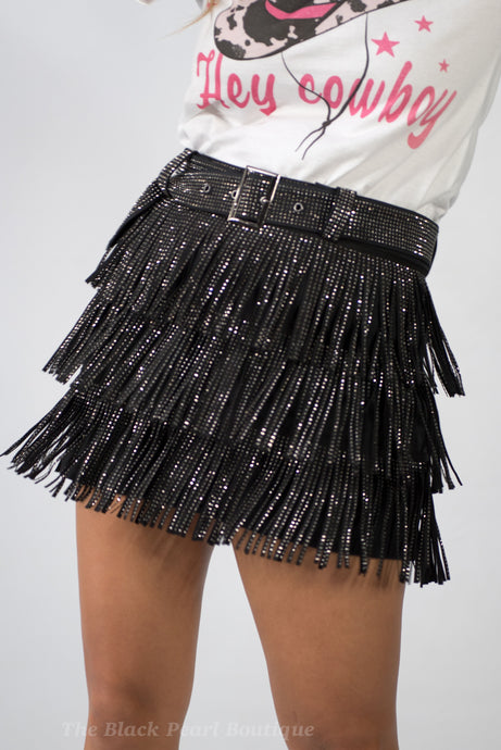 Black Rhinestone Shorts – The Black Pearl Boutique