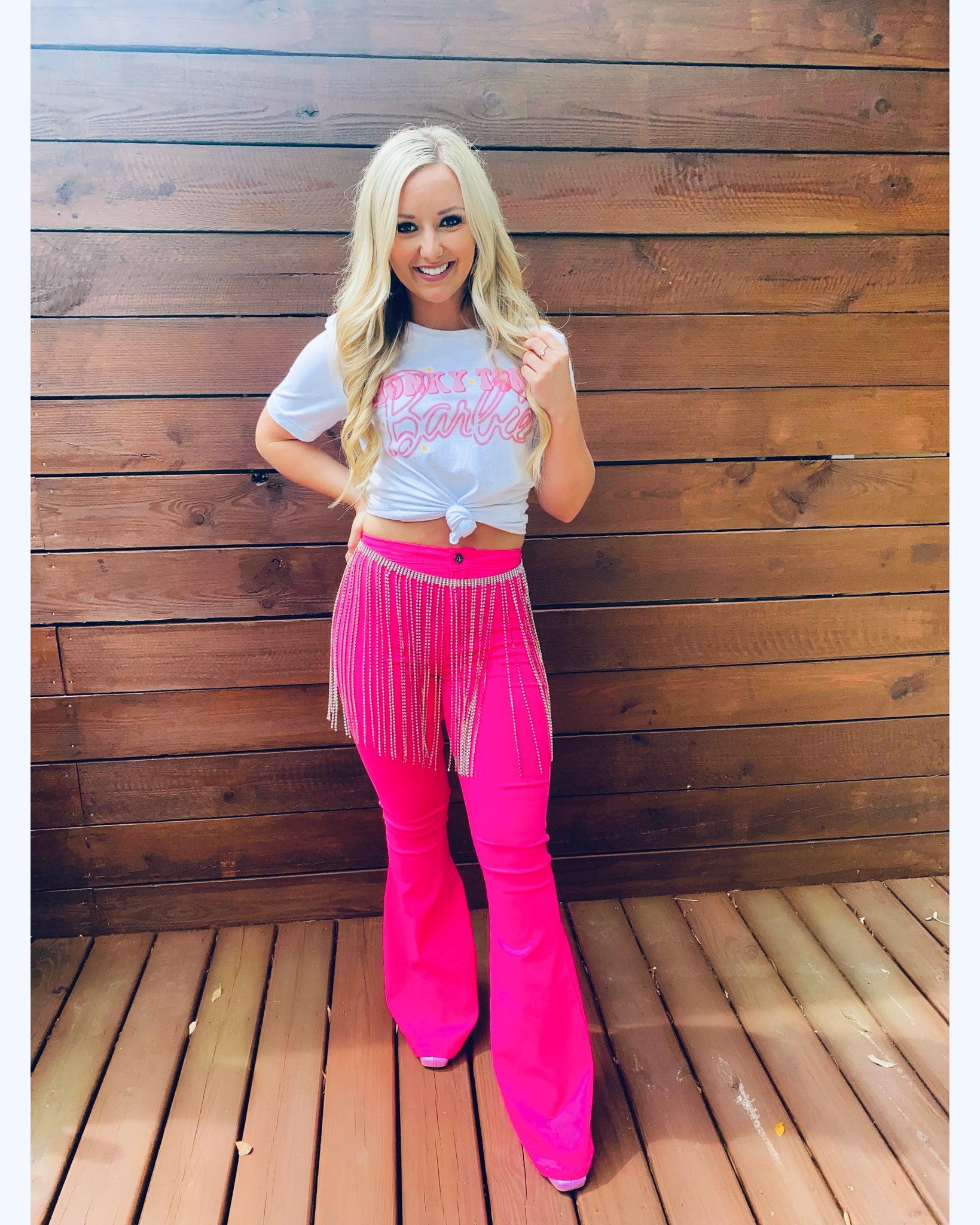 All The Views Flare Pants - Neon Pink